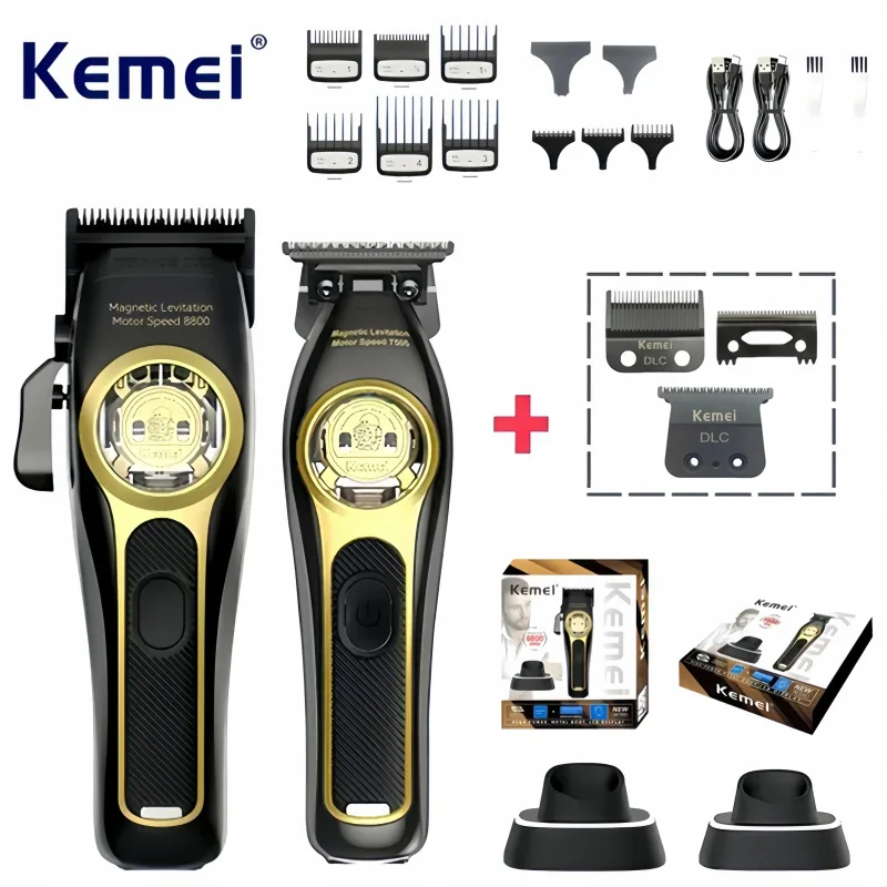 

Kemei KM-2268 KM-2373 Professional Barber Electric Hair Clipper, UV Coated Body, USB Charging, Salon Styling Kemei Trimmer.