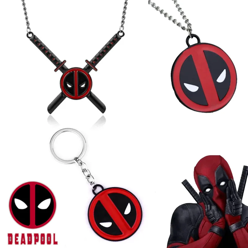 

Disney Marvel Deadpool & Wolverine Necklace Pendant Keychain Best Friends Friendship Movie Peripheral Jewelry Accessories Gifts