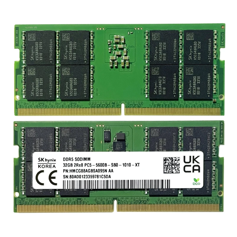 SK hynix DDR5 8GB SODIMM ×2 SK Hyn(Hynix) Original 8GB (1x8GB) DDR5 5600MHz PC5-44800 SODIMM