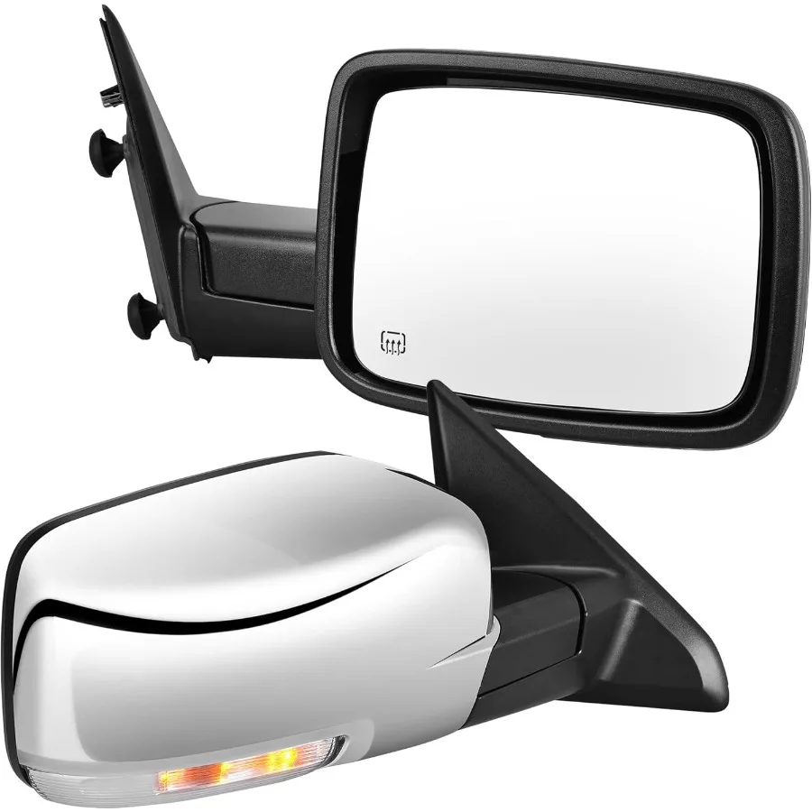 

Power Heated Side Mirror with Signal and Puddle Light for 20092018 Dodge Ram 1500 20102017 Ram 2500 3500 NonTowing Folding Wing