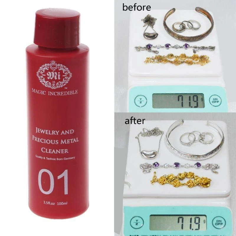 

Silver Jewelry Cleaner 100ml Liquid Jewelry Cleaner Solution Anti-tarnish Clean