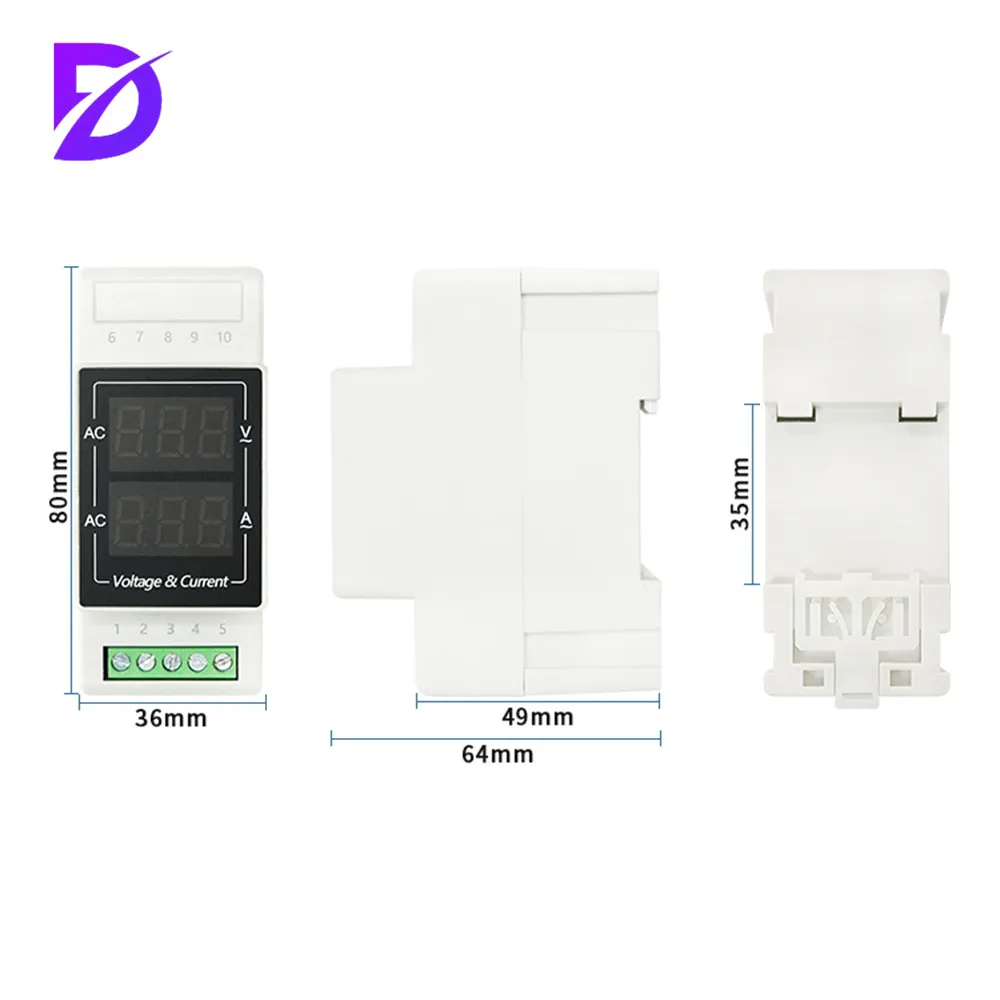 Digital Single Phase Energy Meter Tester AC60-500V Ampermeter Power Voltmeter Ammeter Voltage Amps Watt Kwh Meter Multimeter