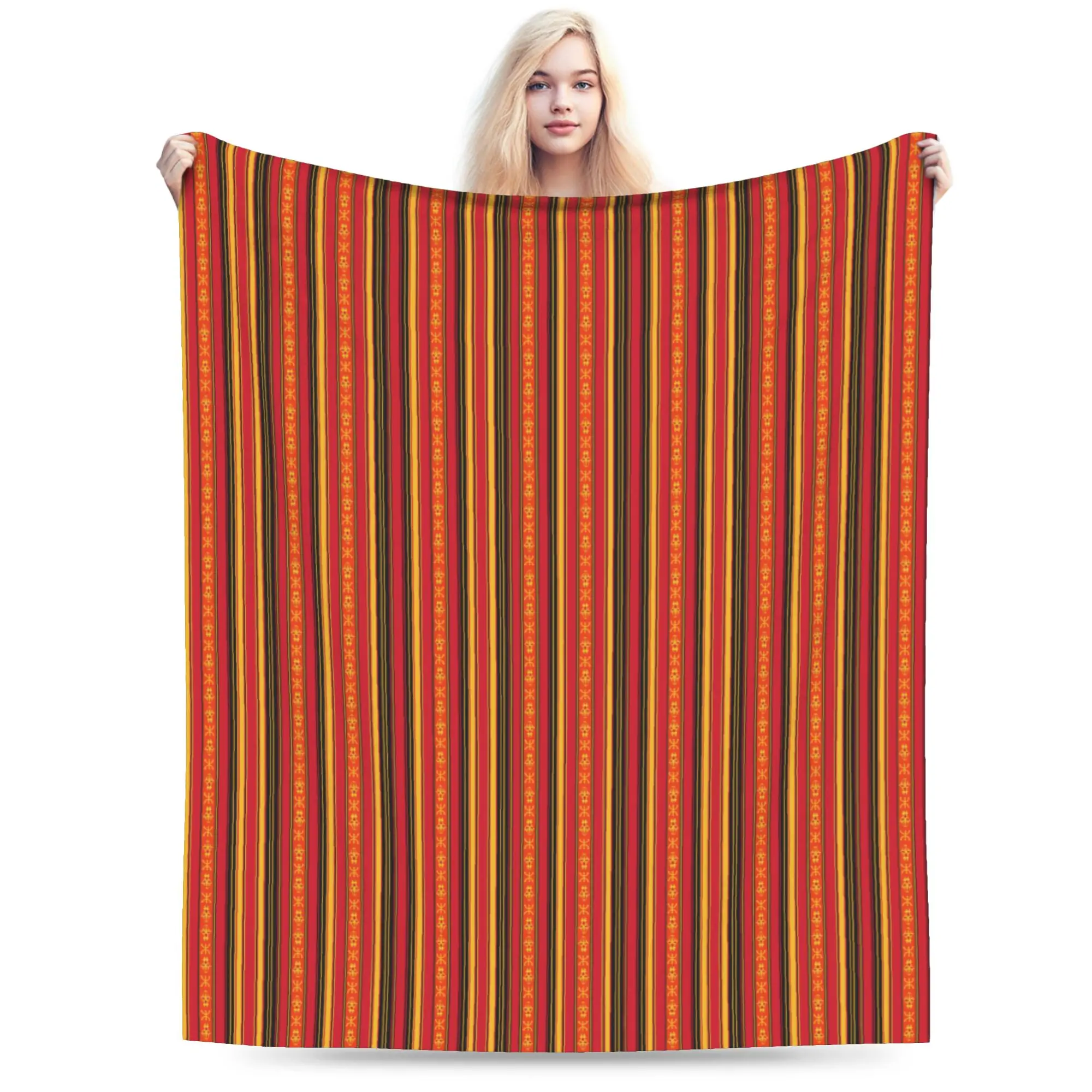 Custom Sofa Fleece Z Imazighen Kabyle Jewelry Throw Blanket Warm Flannel Amazigh Ethnic Blankets for Bed Travel Sofa Bedspreads