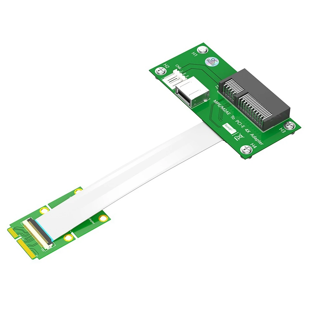 Mini PCI-E To PCI-E X4 Extension Cable Riser Cable With High Speed FPC Cable With Magnetic Pad