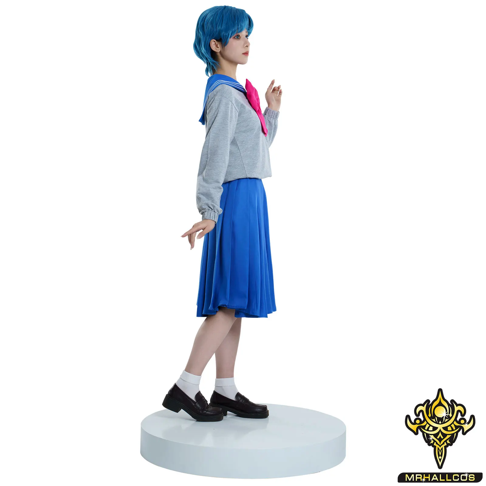 MRHALLCOS Anime Cosplay Sailor Mercury Ami Mizuno Moon Crystal school uniform outfit costume Halloween JK Party Kid Adult Women