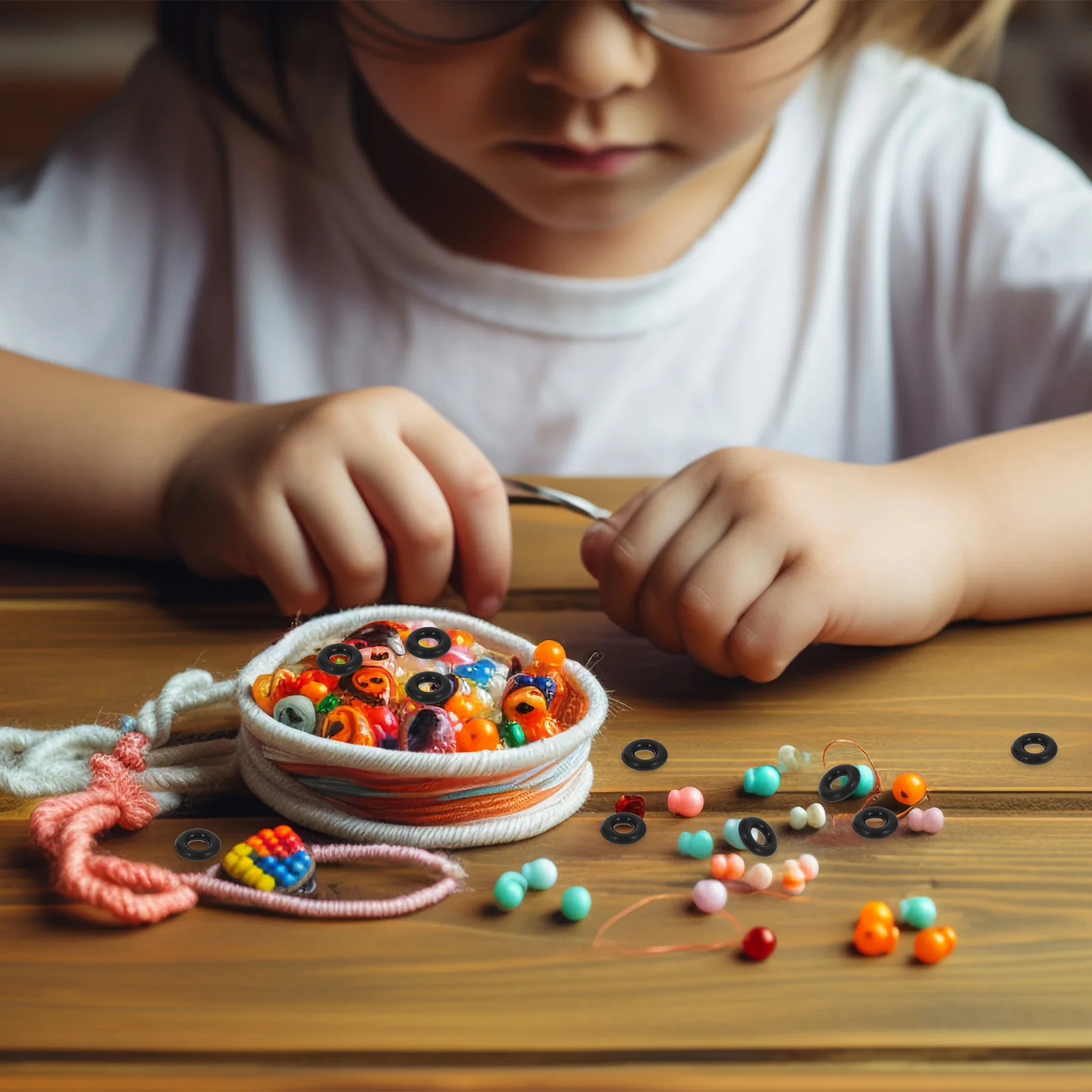 100 قطعة حلقات تحديد المواقع سيليكون عدم الانزلاق خزر عازل لصنع المجوهرات أساور يدوية القلائد لوازم الحرفية