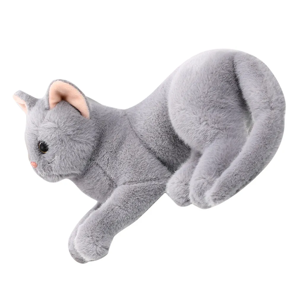 

Adorable Stuffed Cat Soft Skin Friendly Lifelike Cartoon Animal Decoration Pillow for Home Sofa Car Kids Adorable Stuffed Cat