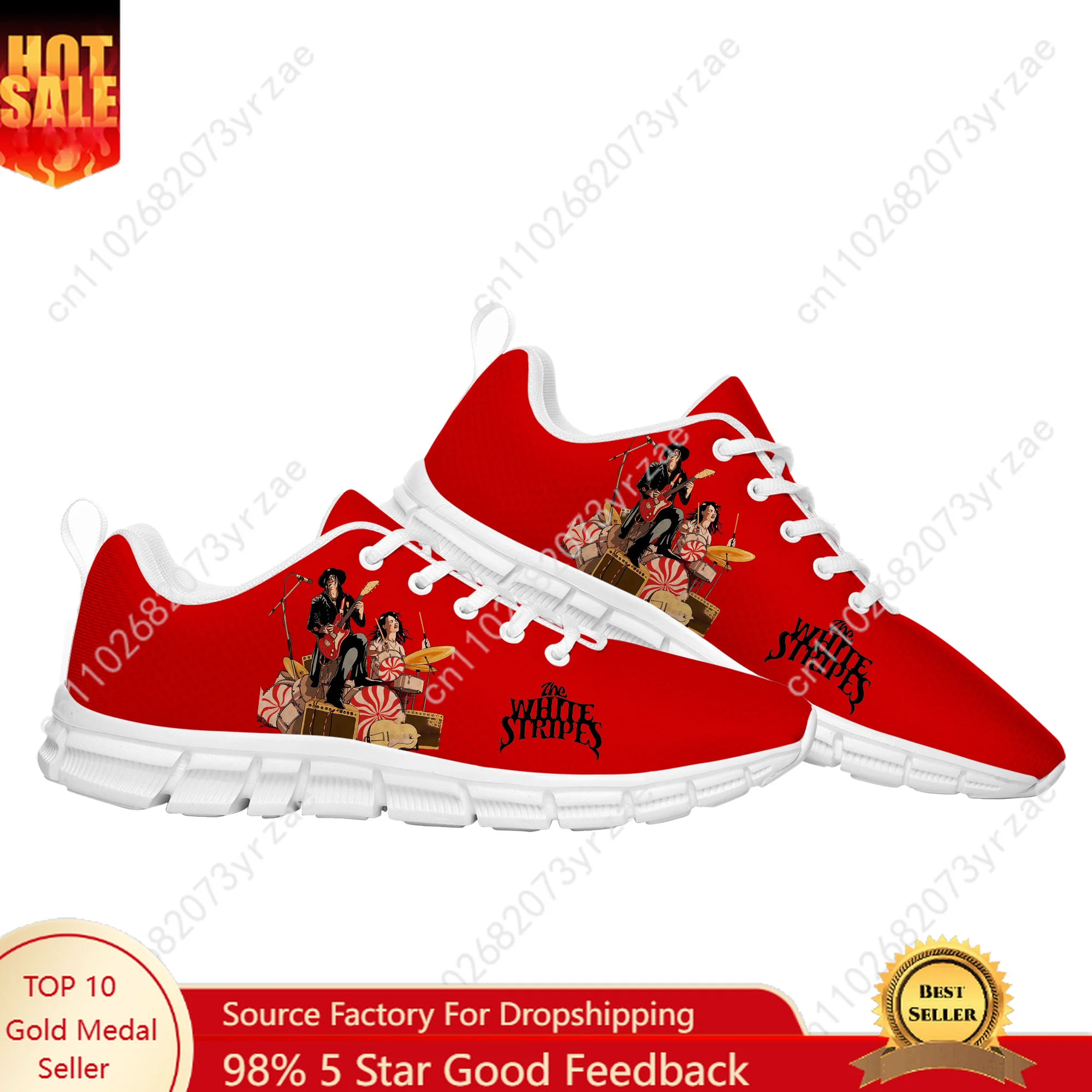 

The White Stripes Warrior Animation Sneakers Men Women Teenager Customized Sports Shoes High Quality Casual Pattern Custom Shoes