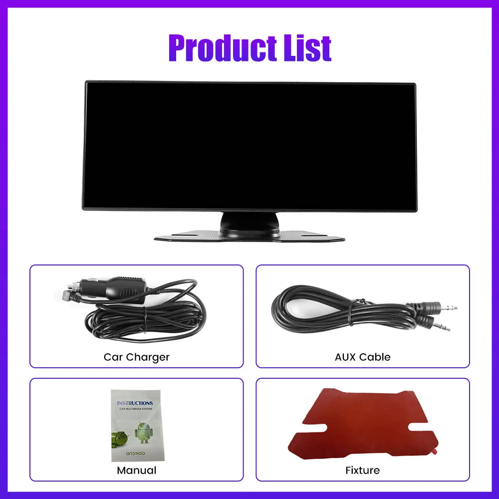 11,26-дюймовый универсальный беспроводной Carplay Android Auto GPS-навигатор Видеорегистратор Приборная панель Автомобильный Wi-Fi FM AUX BT SIM TF