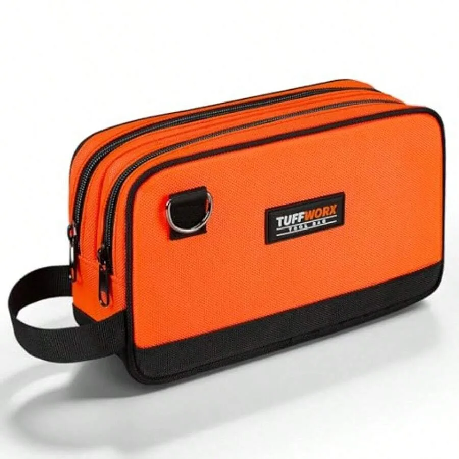 

Tool Bag Dual Compartment Storage Pouch Gray