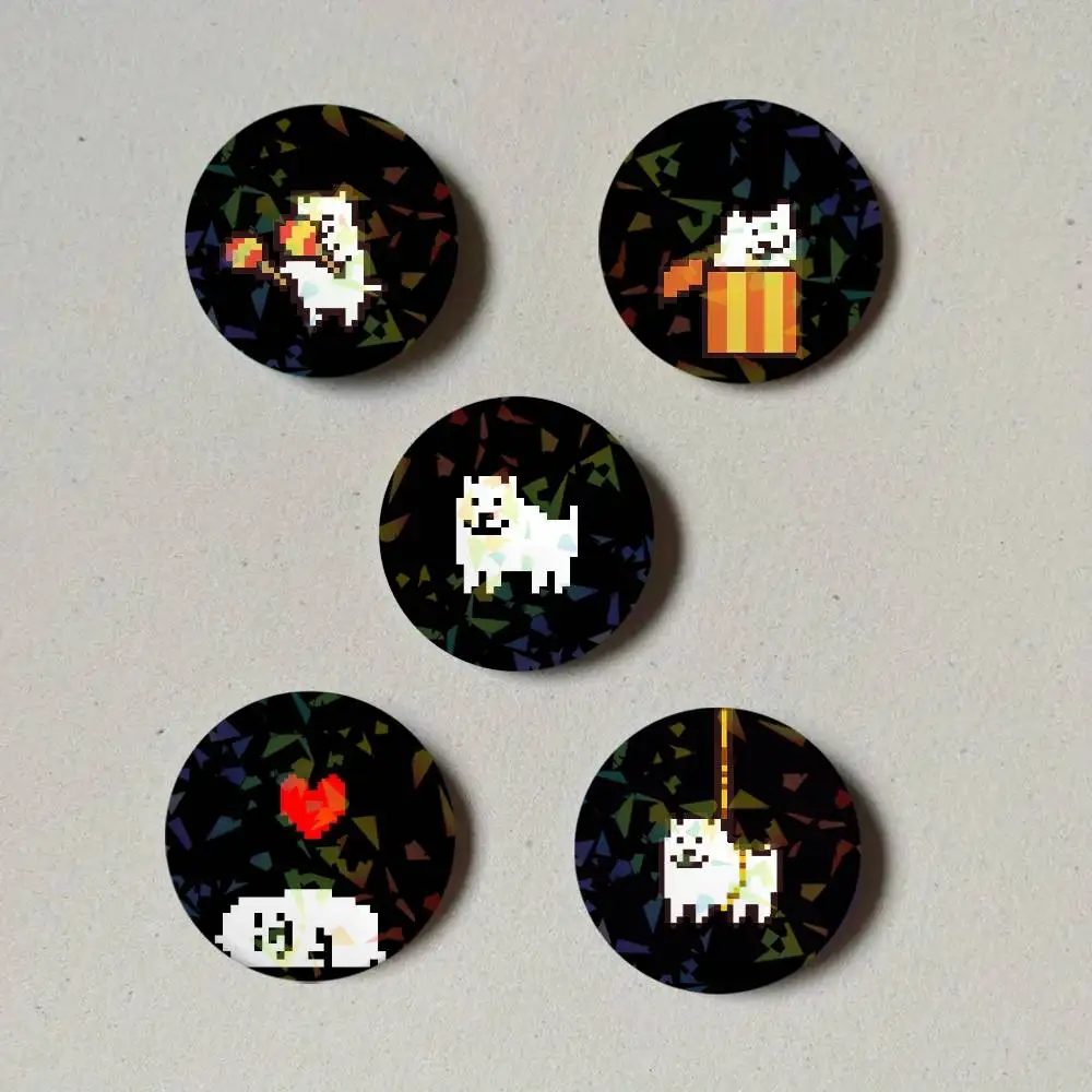 Undertale Annoying Dog Laser Button Pins Backpack Clothing Decor Brooch Fiction Badge Jewelry Gifts