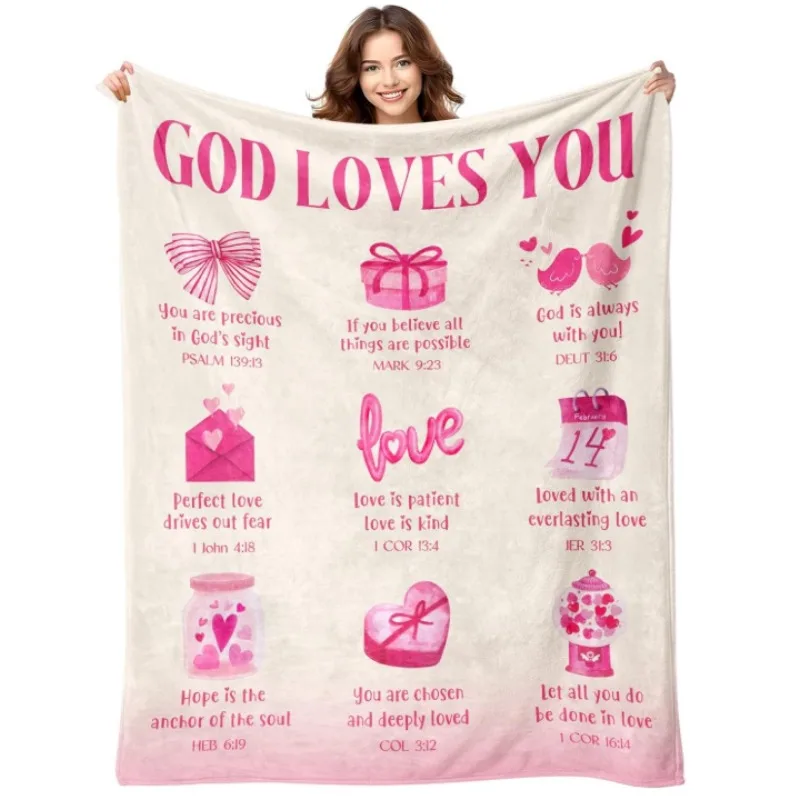 Regalo de comunión de confirmación religiosa espiritual católica inspiradora para mejor amiga, hermana, mamá, hija - Manta cristiana