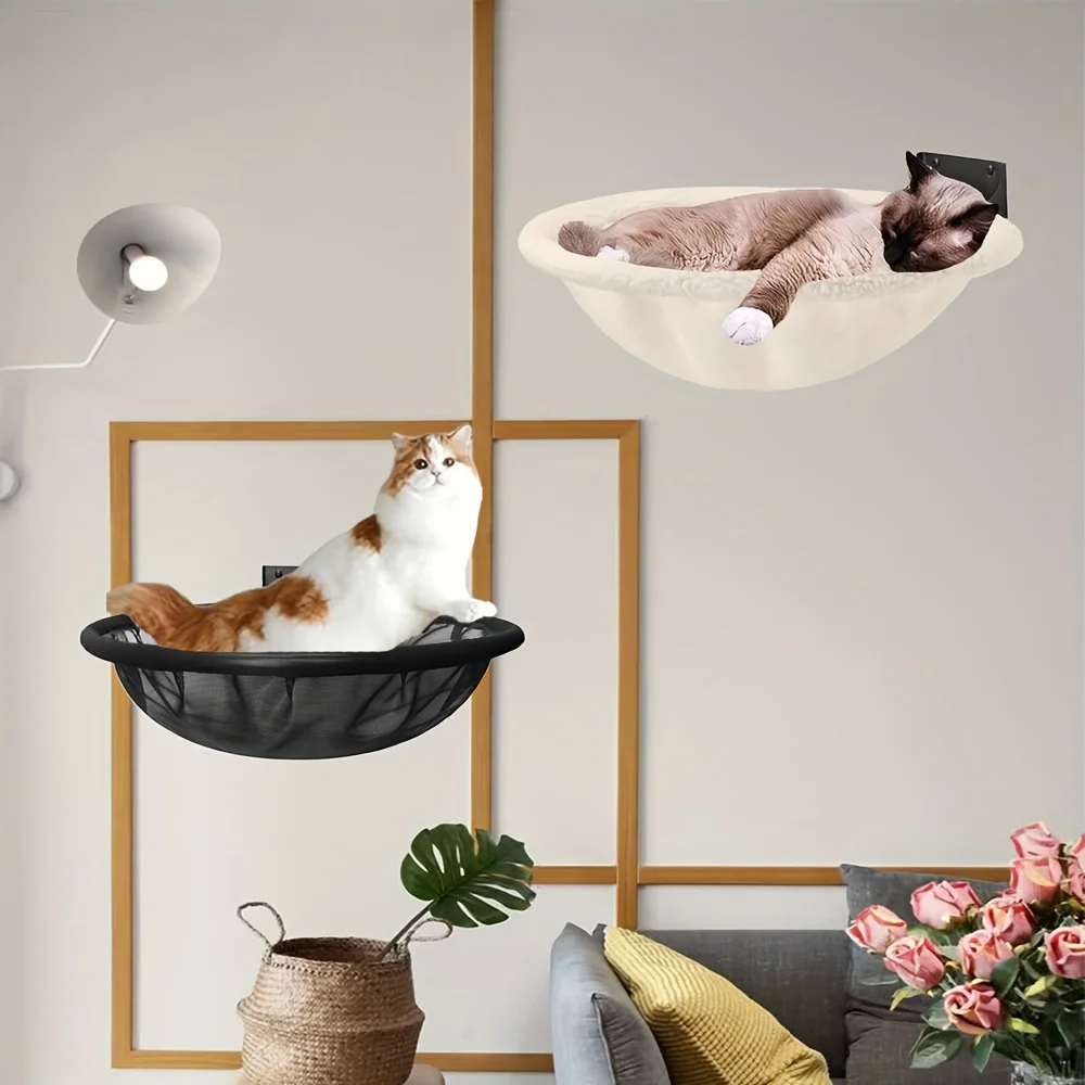 Cat Wall Shelves Furniture Stable Cat Wall Perch Bed Foldable Soft Breathable Pet Cat Hammock for Sleep Overlook Sunbathing