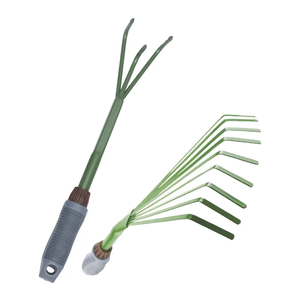 

2 Pcs Three Claw Rake Rakes for Gardening Leaves Heavy Duty Weeding Tools Pvc