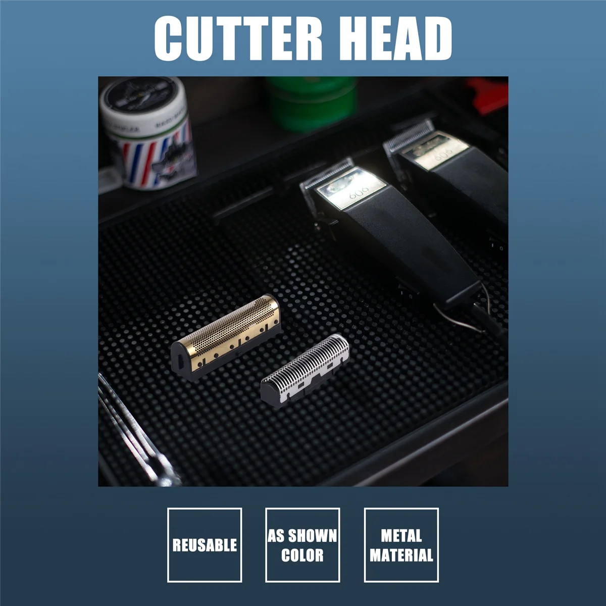 Sales Electric Shavers Blades Golden Foil Knife Net and Cutter Head Suitable for Kemei KM-2026 KM-2028 Floating Razor