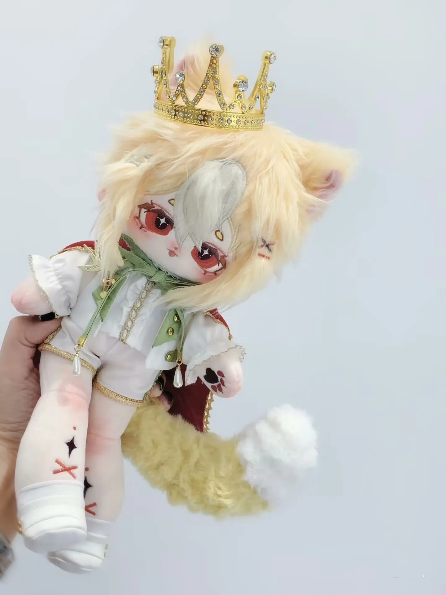 Anime No attributes Monster Huang Chai Stuffed 30cm Plushie Cotton Plush Doll Body With Skeleton Tail  Kawaii Game Toy For Kids