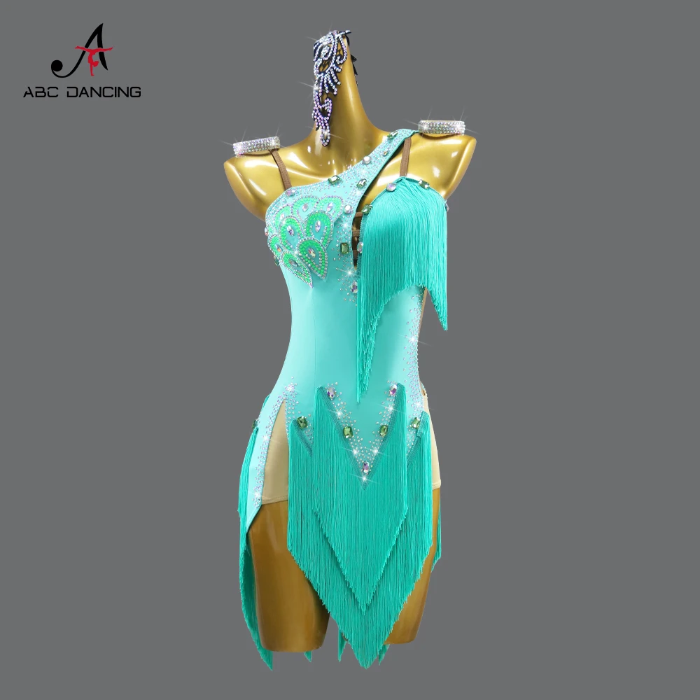 Costume For Girl 2026 Latin Dance Dress Competition Suit Midi Sexy Female Samba Women Performance Stand Ballroom Evening Clothes