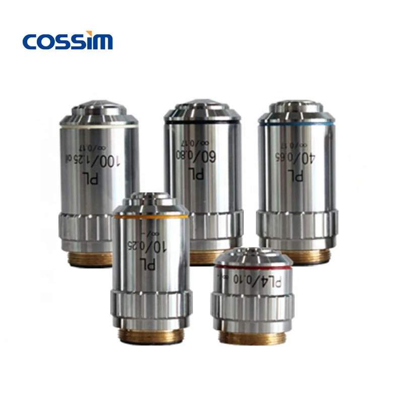 Infinity Plan Achromatic Microscope Objective Lens For Infinity Biological Microscope 4X 10X 20X 40X 60X 100X