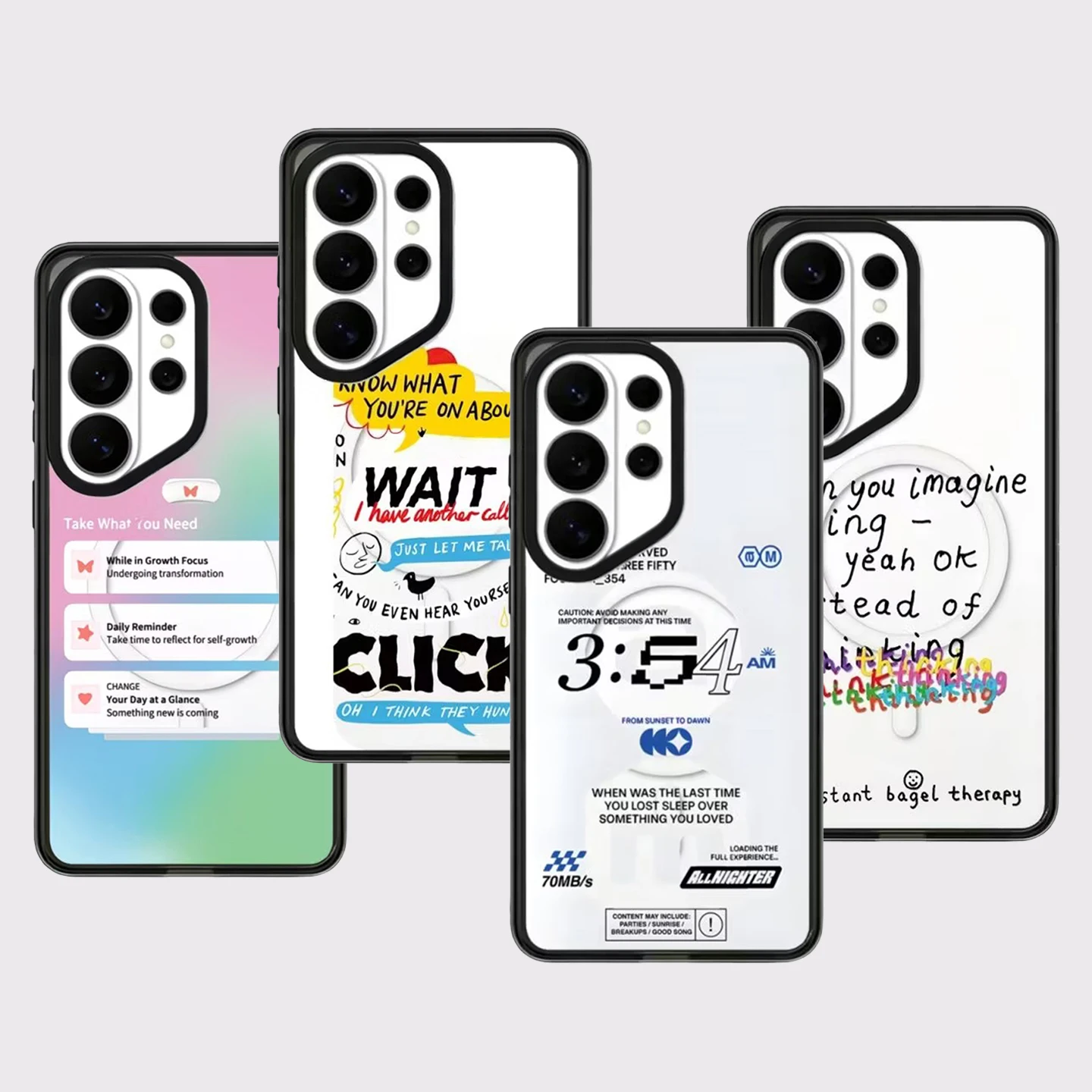 Thiking Letters Acrylic Case for Samsung Galaxy S26 S25 S24 S23 Ultra S26U S24+ S25+ S26 Plus Protective Case