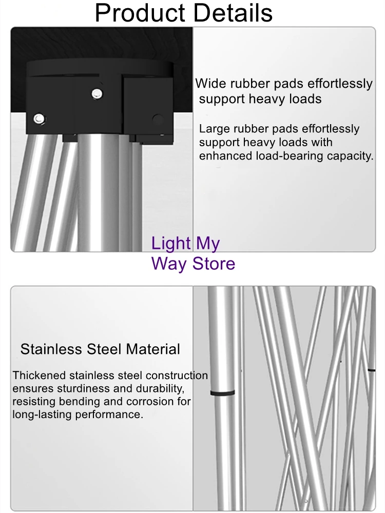 Multi-Functional Workbench Stainless Steel Woodworking Folding Tripod Spider Leg Workbench Telescopic Support