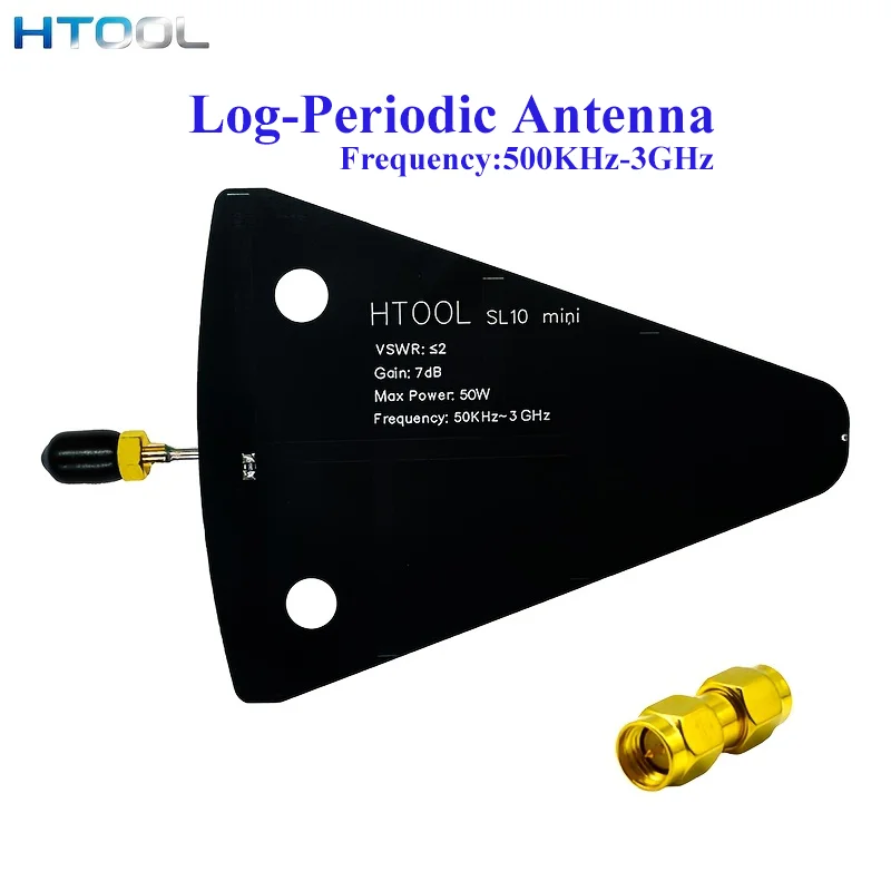 SA6 SL10mini Log-periodic Antenna 50K~3GHz High Gain Omnidirectional Antenna 4G5G RF MICROWAVE UWB Antenna HTOOL