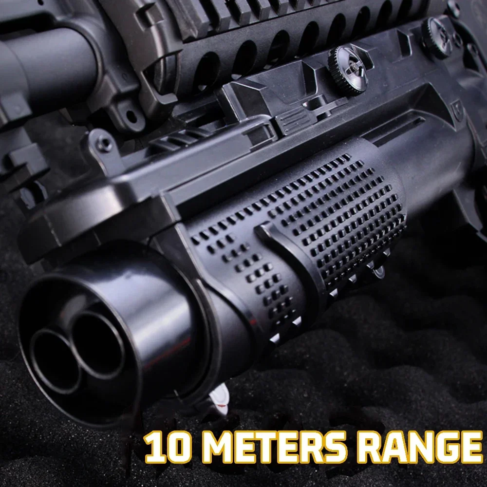 

M203 Короткая пластиковая пусковая установка, игрушки для пейнтбола, детские игрушки M203, гелевые шарики, гранатная пусковая установка с двойной бочкой, двойная