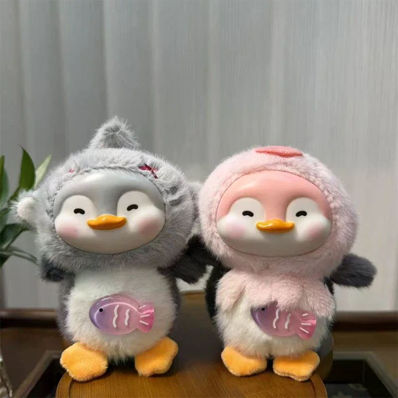 الإبداعية لطيف الفينيل البطريق أفخم دمية قلادة المفاتيح على ظهره الشنق الديكور الهدايا