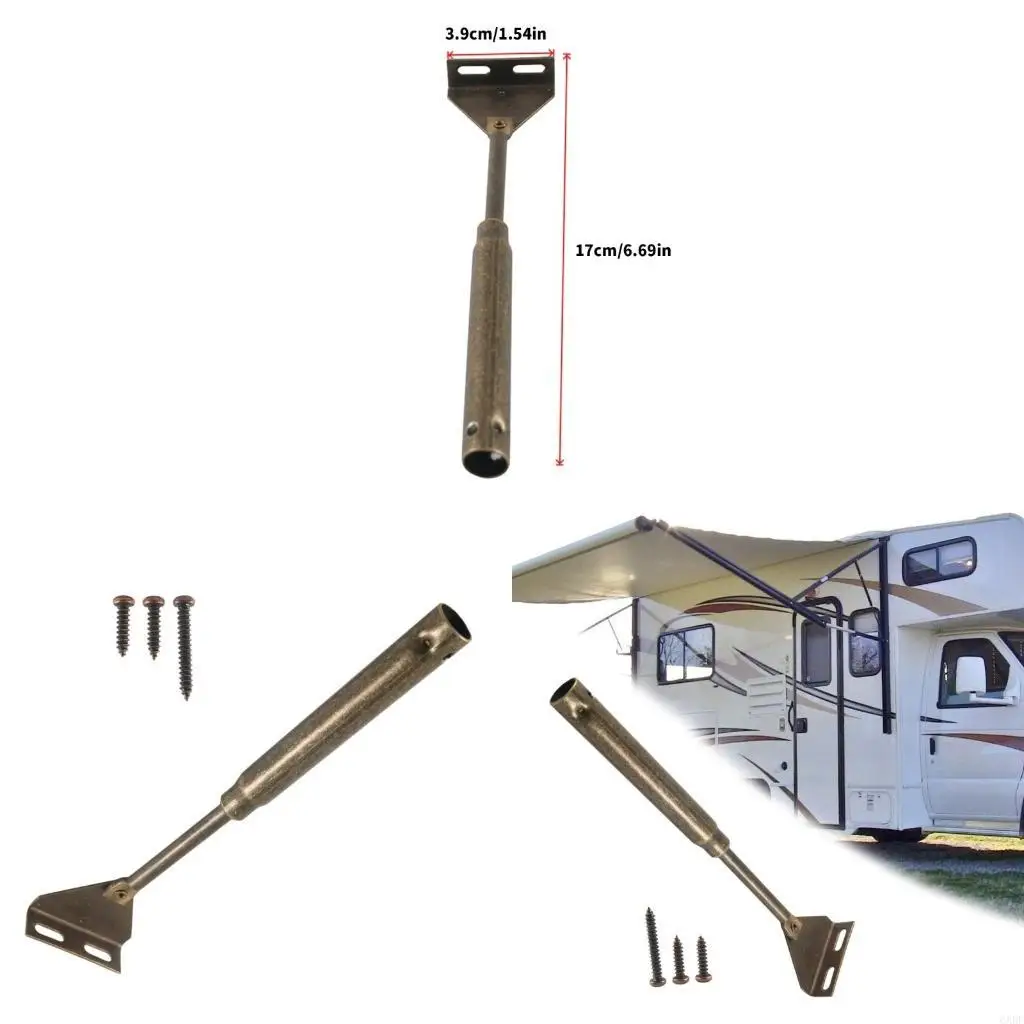 6XDF Metal Spring Door Support Rods For Cabinets & Cupboards With Installation Screws