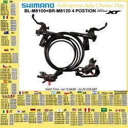 Shimano XT SLX M8120 M7120 M6120 MT420 4 Piston Mountain Bike Bicycle Hydraulic Disc Brake For MTB Bike Downhill D03S N03A N04C