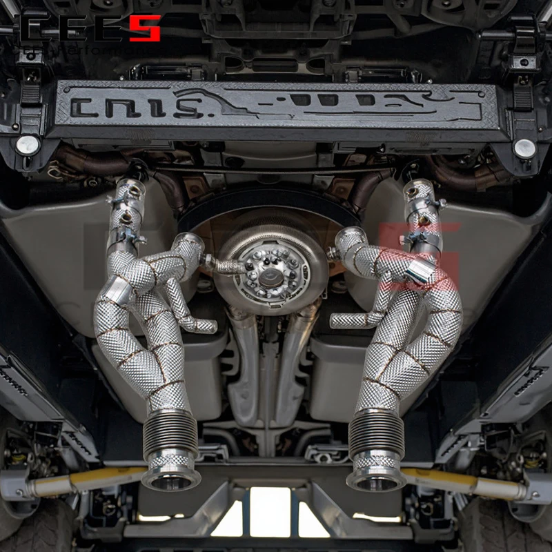 

cees Sport Turbo Exhaust Downpipe for Lamborghini Revuelto 6.5L V12 2023-2025 Sport Headers Free Flow Exhaust System Manifold