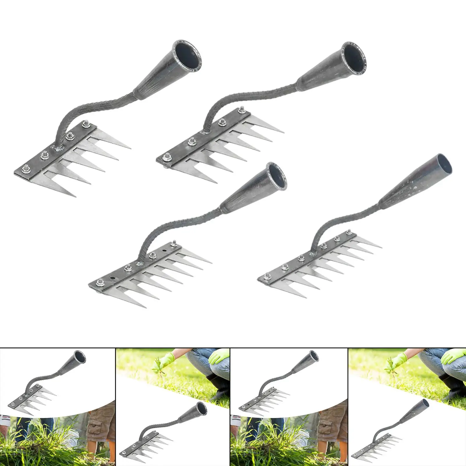

Garden Rake Easy to Use Steel Efficient Heavy Duty for Landscapers Yard Outdoor Homeowners Gardening