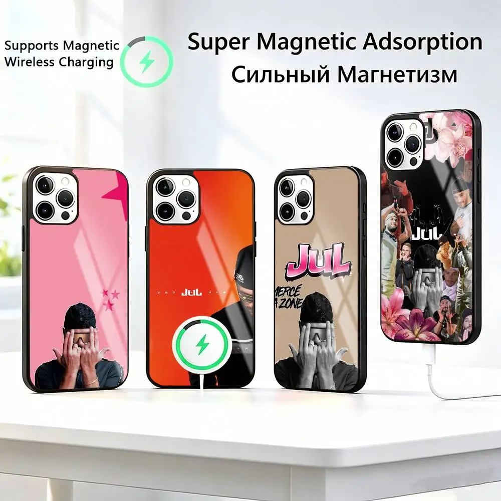 

Rapper-r JuL C'est Pas Des-s Lol Phone Case For iPhone17,16,15,14,13,12,11 Plus,Pro Compatible with magnetic wireless charging