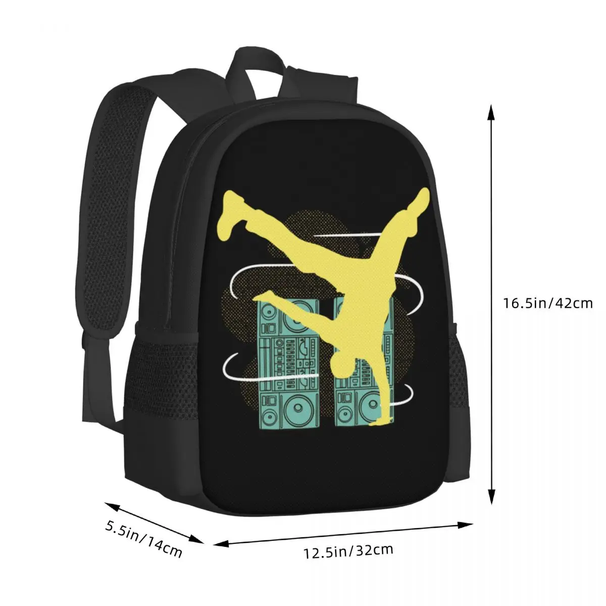 Breakdancer Hip Hop  Collaboration Backpack Large Capacity Cute Foldable 3d Printing