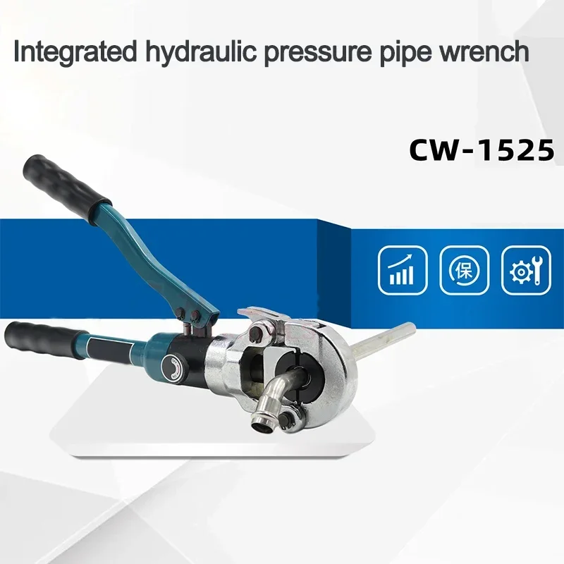 CW-1525 alicate de pressão hidráulica portátil integral braçadeira de tubulação de aço inoxidável ferramentas manuais encanamento crimper openable ligação clipe