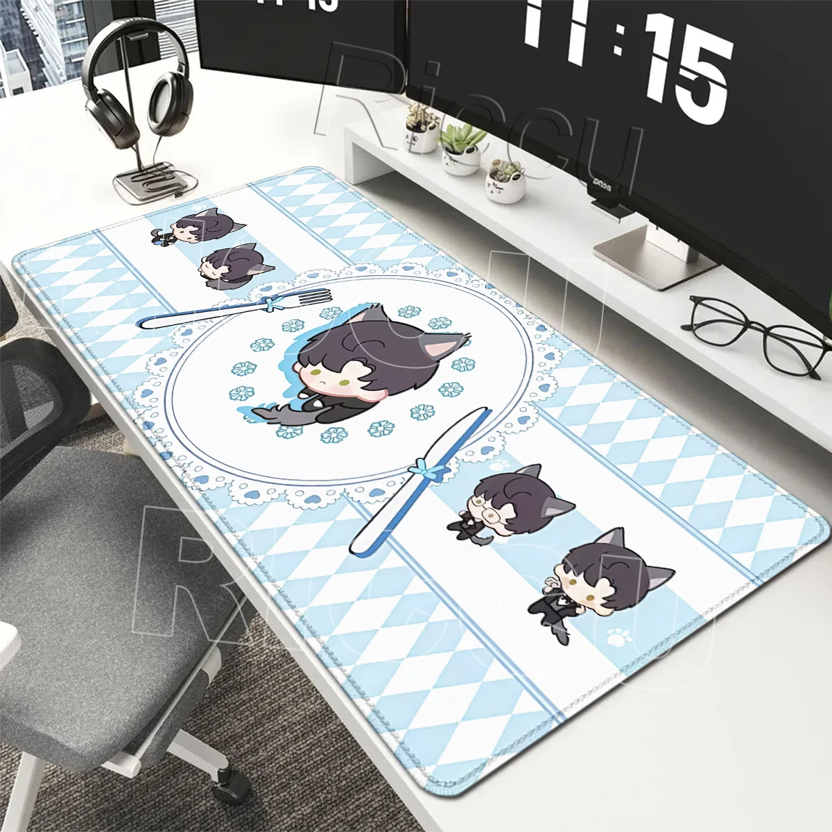 Love And Deepspace Game Mousepads Extended Gaming Mouse Pads Stitched Edge Thickened Computer Keyboard Anti-slip Rubber Playmats
