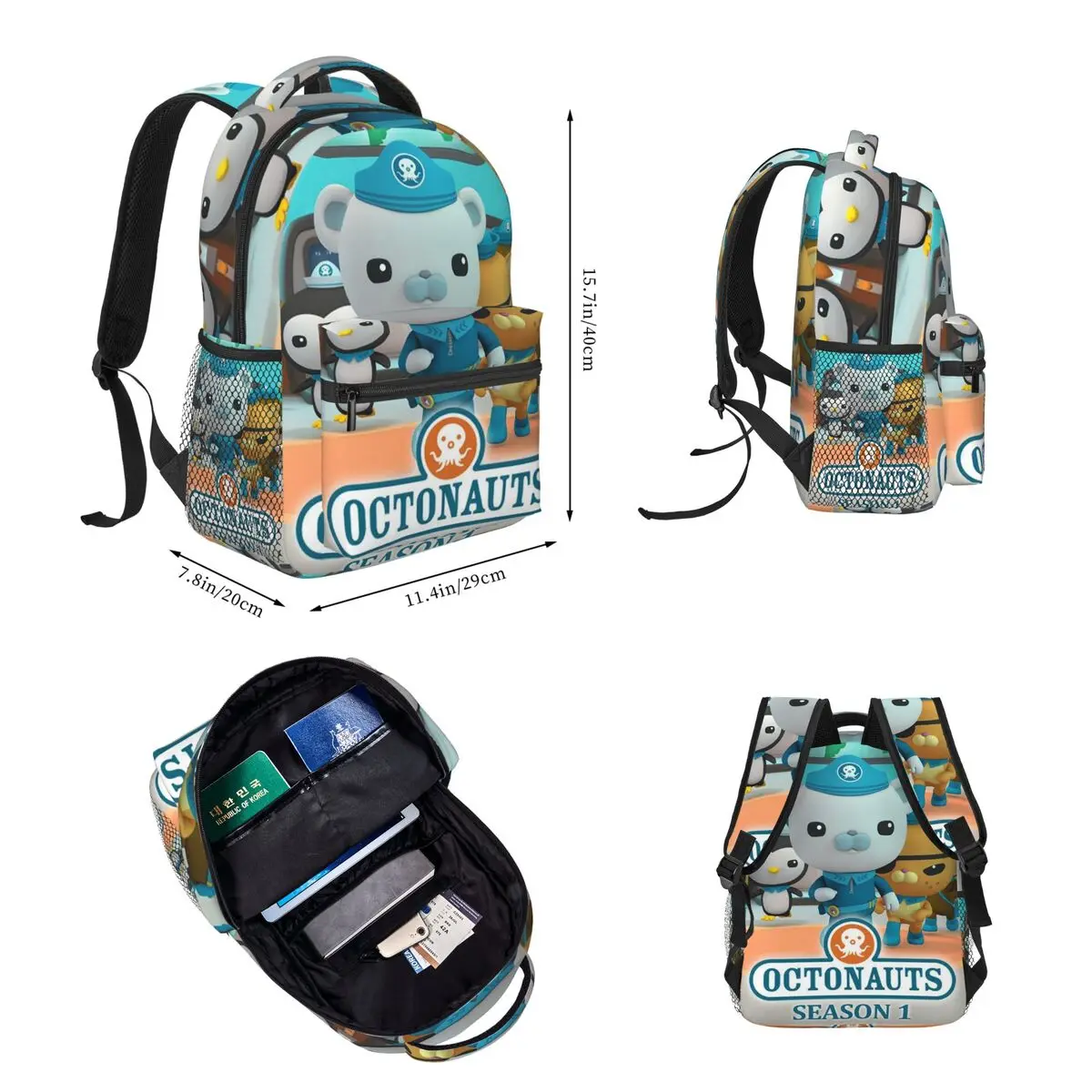 Kid Kwazii Octonauts plecaki chłopcy dziewczęta Bookbag torby szkolne dla dzieci plecak z motywem kreskówkowym torba na drugie śniadanie torba na