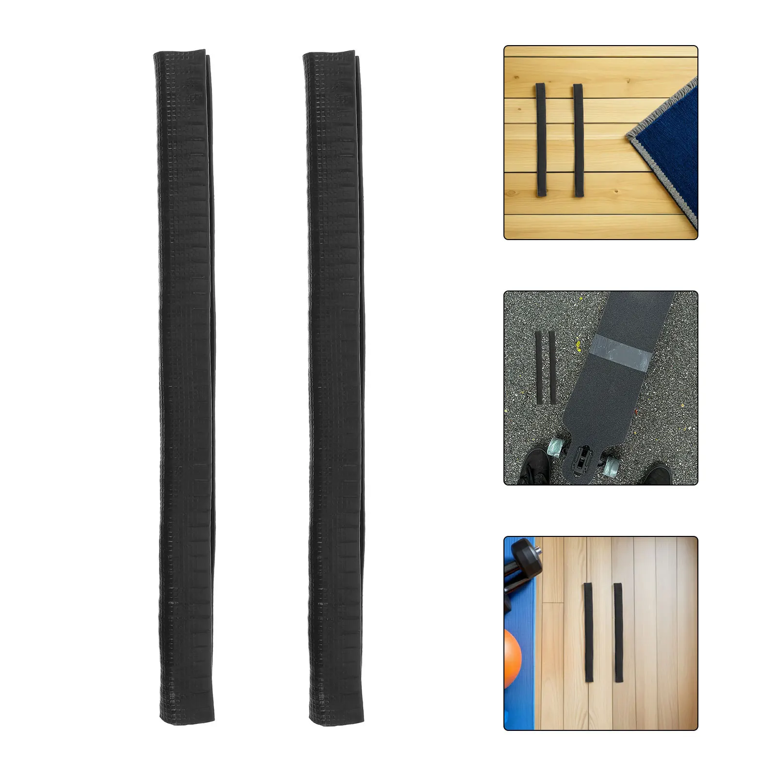 2 قطعة قضبان عظام الضلع 22 سنتيمتر واقية لوح التزلج حافة الحرس امتصاص الصدمات Longboard السكك الحديدية حماية واقي مصد السيارة للأشضر #1