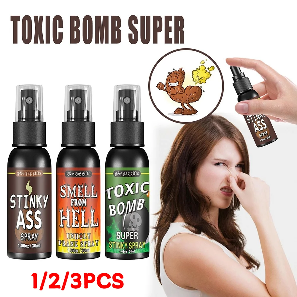 

30ml Fart Gag Spray Prank Joke Plastic Terrible Smell Spray Party Supplies Spoof Odor Spray for Adults Kids Halloween Funny Toys