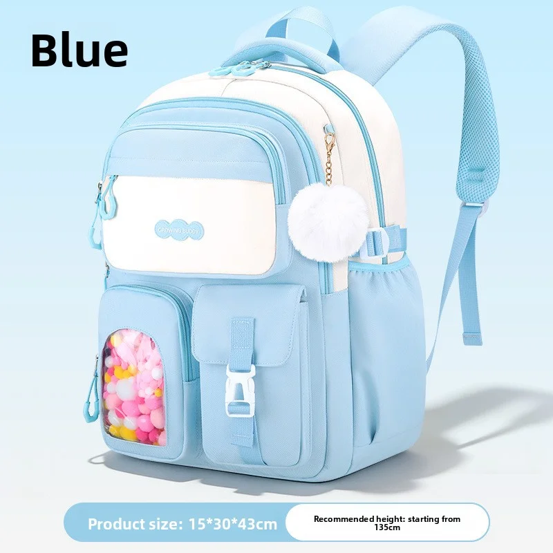 2026 Candy Color School Bag Backpack For Teenager Girl Children Female Pink Schoolbag Primary High Back pack Kids set Bookbags