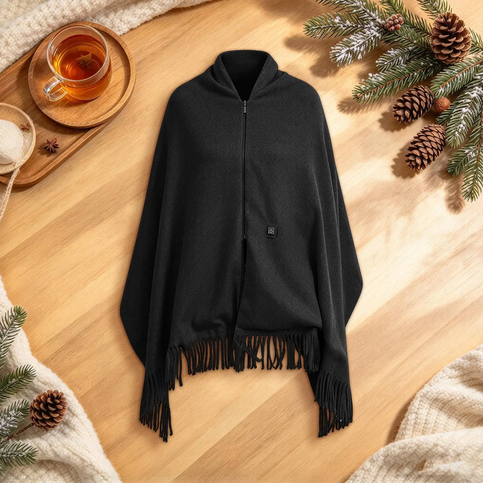 Heated Shawl 8-Zone 3-Level Safe Portable Electric Scarf Women Wearable Heated Blanket Throw For Couch Sofa Bed Home Dorm