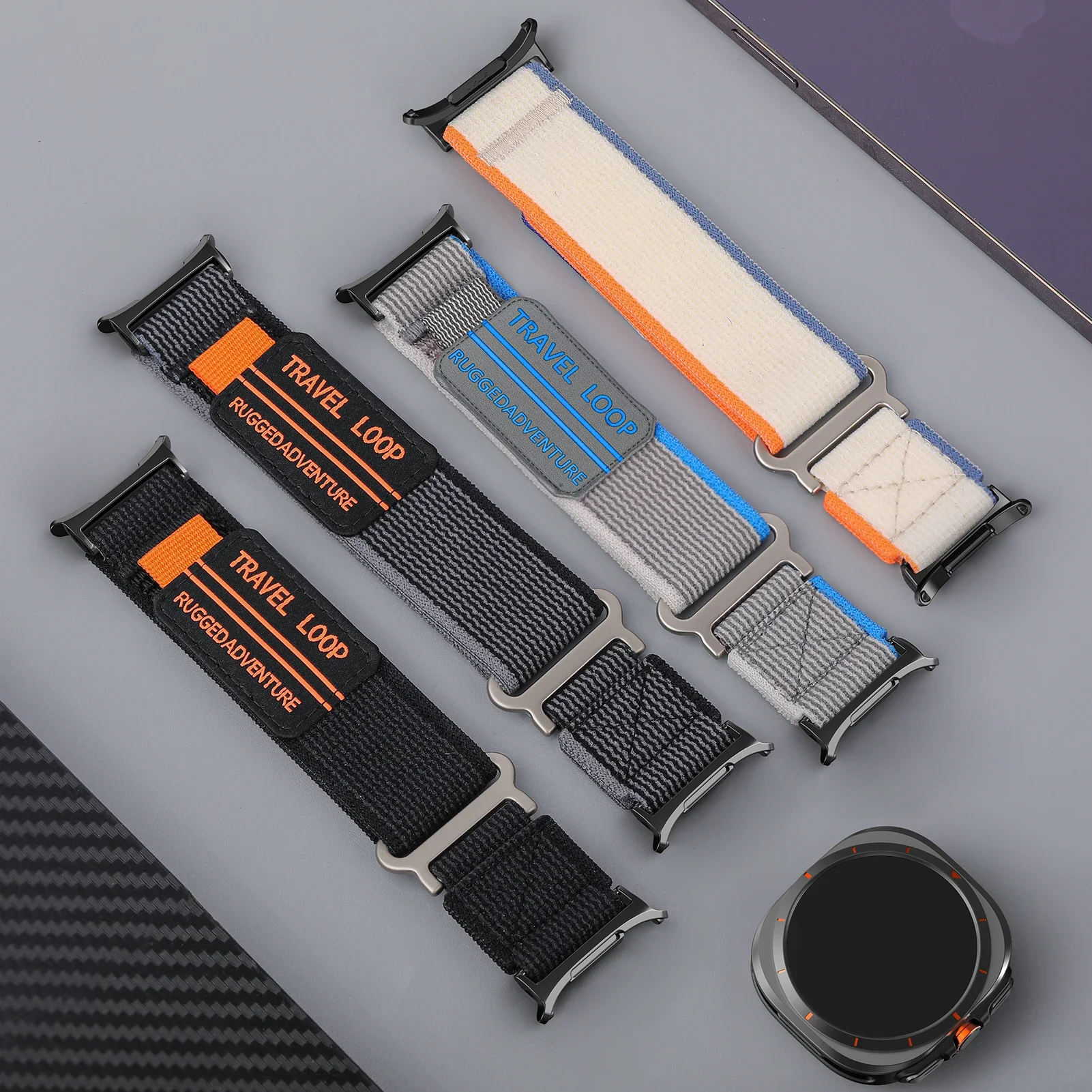 Riemen für Samsung Galaxy Watch Ultra Armband 47 mm Zubehör Sport Nylon Trail Loop Armband Correa Galaxy Watch 7 Ultra Band
