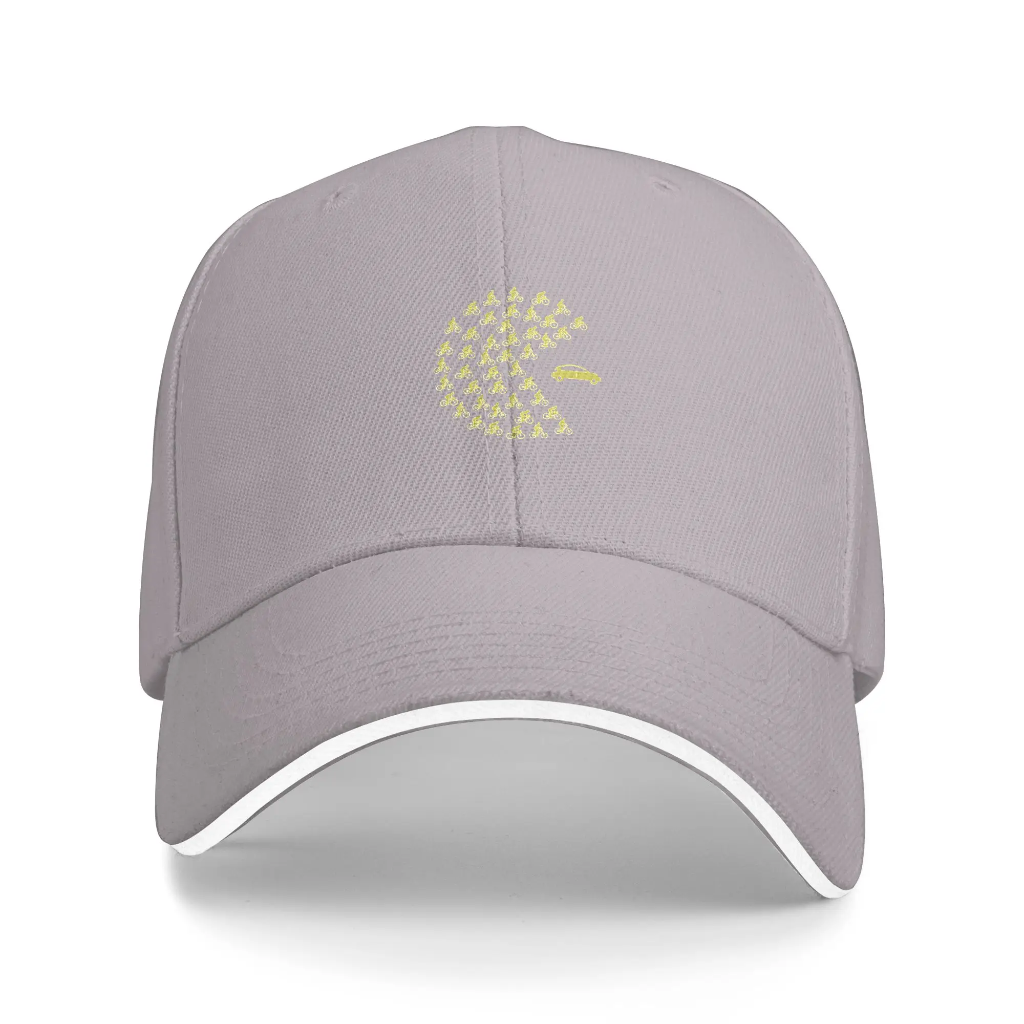Hot Sale Funny Bicycle eat Car Shirt Baseball Cap  Breathable Fabric Visor  Spring Outing Visor