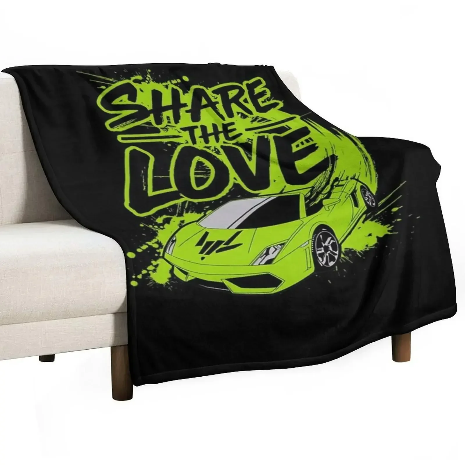 Share The Love Sharerghini Throw Blanket Decorative Throw manga Large Blankets