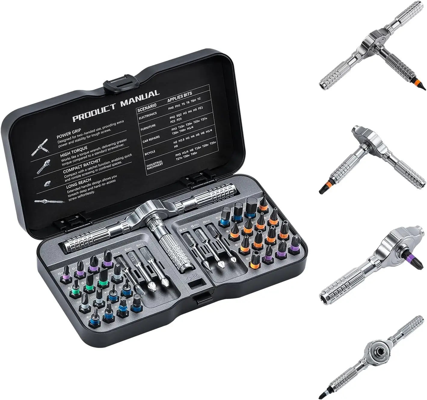 

Набор отверток с храповым механизмом 40 в 1, магнитные отвертки, мини-инструмент для ремонта, бытовой инструмент, прецизионный ремонт электроприборов