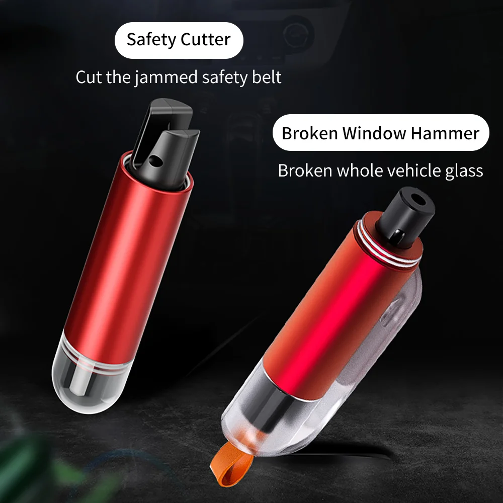 Portable Car Safety Hammer Aluminum Alloy Car Emergency Window Breaker Multifunctional Escape Safety Hammer