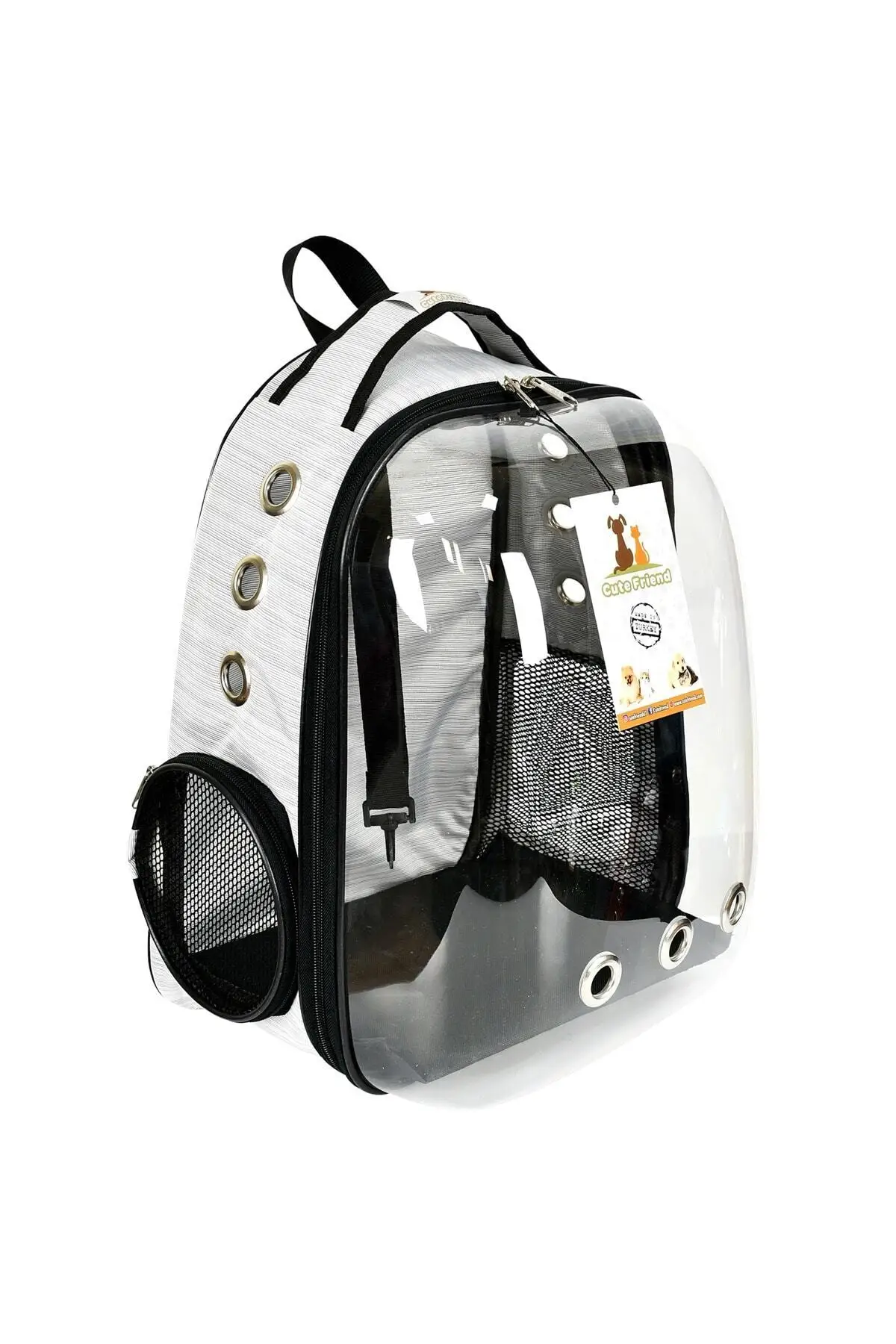 Gray Transparent Astronaut Cat Dog Carrier Bag