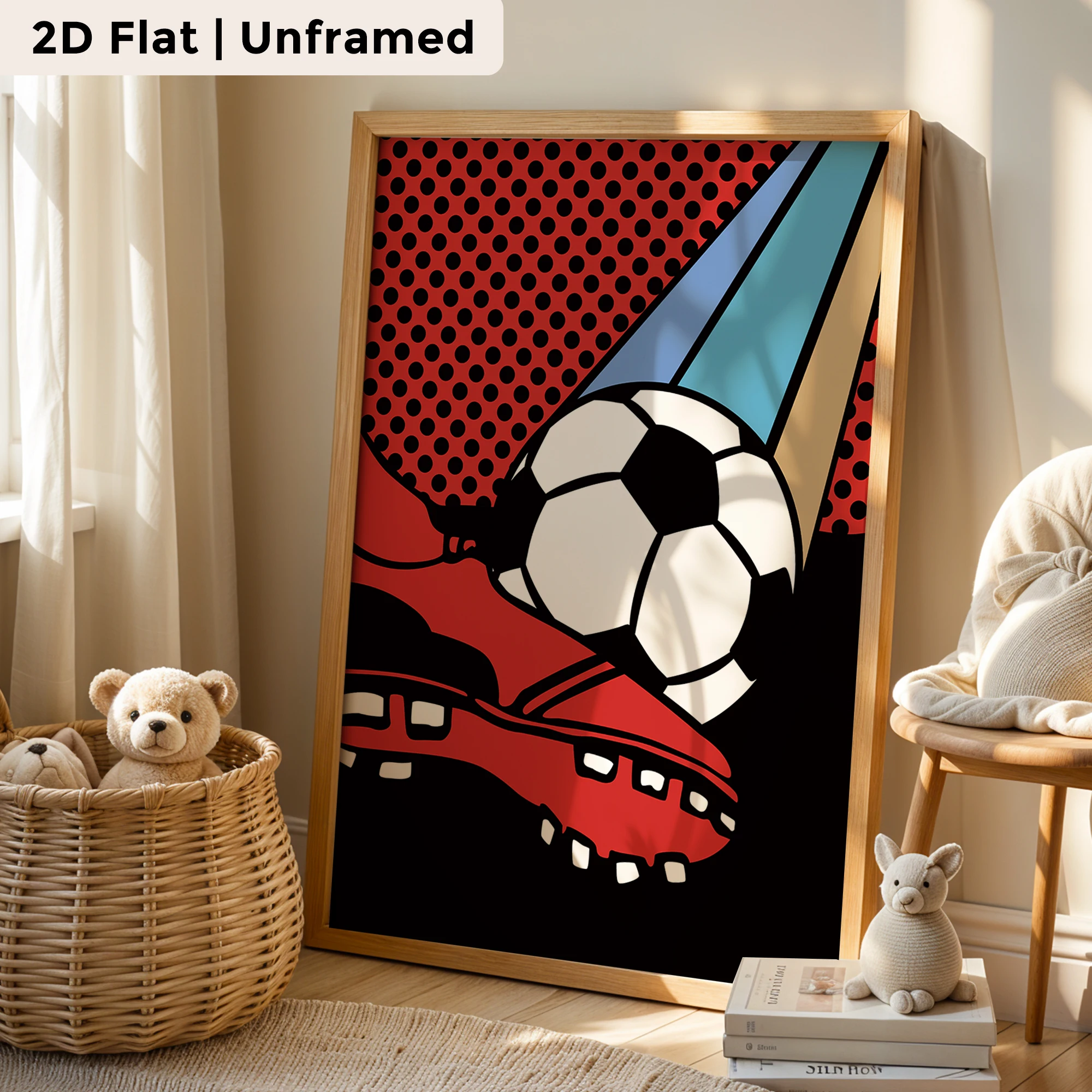 3pcs Modern,Cartoon Football Player Wall Art Print Canvas Painting Poster Picture For Living Room,Bedroom,Kids Room Home Decor