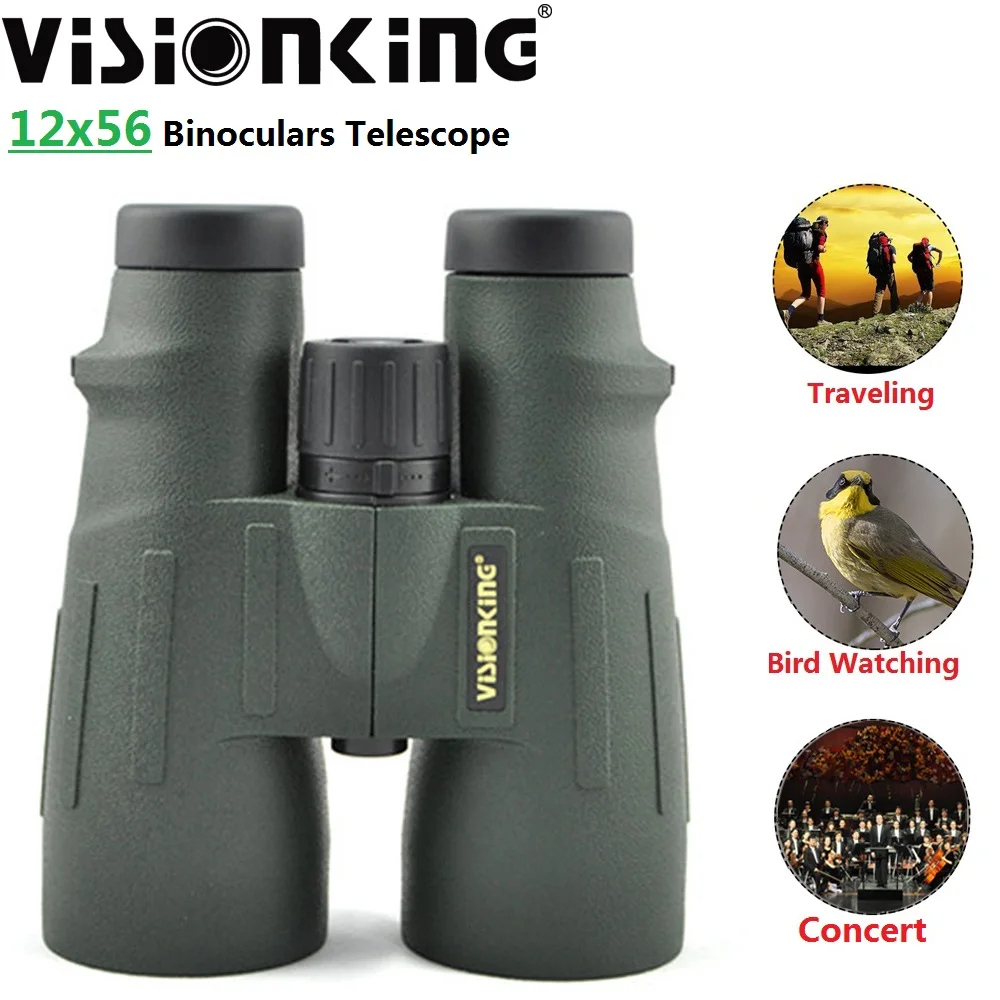 Visionking 12x56 BAK-4 HD Binoculars Camping Travel Hunting Outdoor Fully Multi-Coated Telescope Waterproof Fogproof Prismaticos