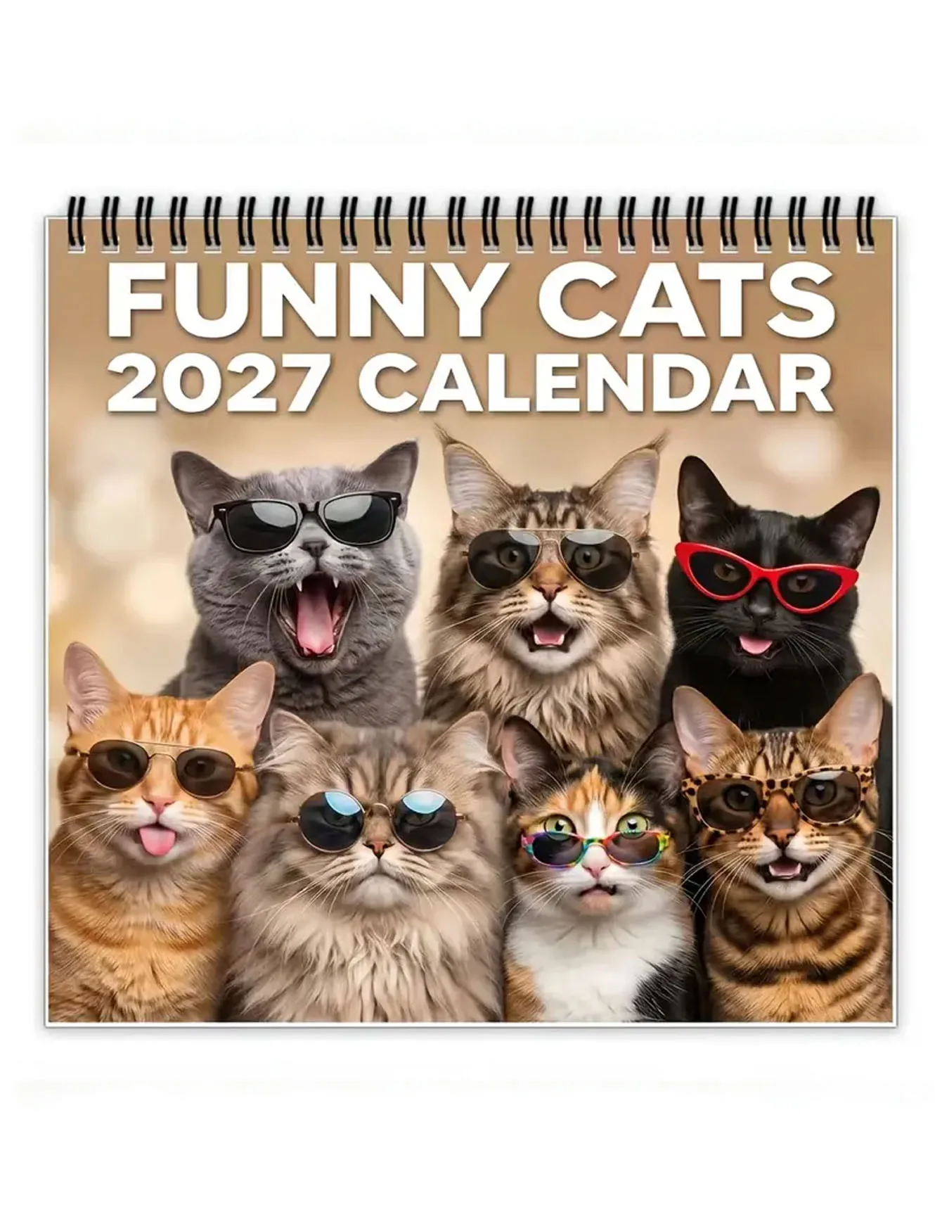 2027 Fun Cat Calendar - Humorous Cat Calendar with Daily Phrases and Monthly Calendar Pages, Home and Office Decoration