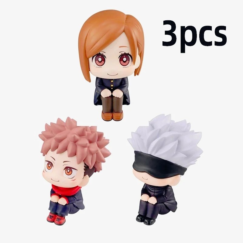 10 cm Jujutsu Lijn Anime Figuur Yuji Itadori Wederzijdse Hulp Satori Fushiguro Megumi Kugisaki Kawaii Speelgoed PVC Model Acchion Figuur Kid Techniek fts